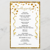 Gold Modern Elegant Calligraphy Wedding Program (Achterkant)