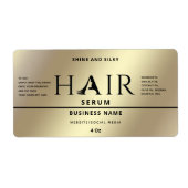 Gold Modern elegant haarserumlabel Etiket (Voorkant)