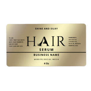 Gold Modern elegant haarserumlabel Etiket