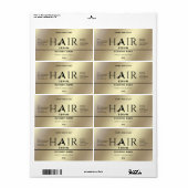 Gold Modern elegant haarserumlabel Etiket (Full Sheet)