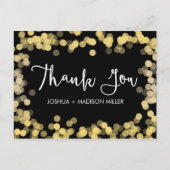 Gold Modern Elegant Huwelijk Dank u Briefkaart (Voorkant)