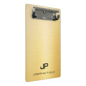 Gold Modern Elegant Monogram Minimalistische Sjabl Mini Klembord (Schuin)