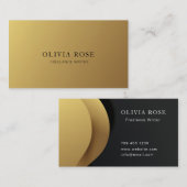 Gold Modern Elegant Professional Minimalist Visitekaartje (Voorkant / Achterkant)