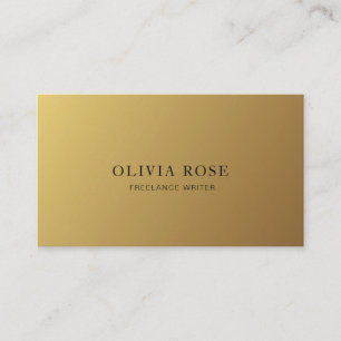 Gold Modern Elegant Professional Minimalist Visitekaartje