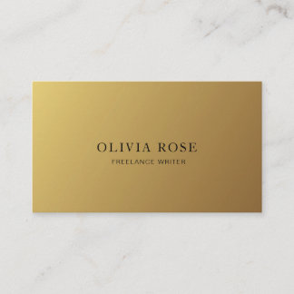 Gold Modern Elegant Professional Minimalist Visitekaartje