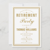 Gold Modern Elegant Retirement Party Kaart (Voorkant)