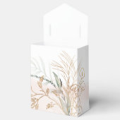 Gold Modern Eucalyptus Abstract Greenery Funky Bedankdoosjes (Geopend)