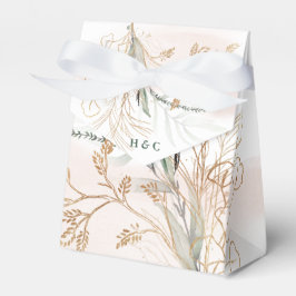 Gold Modern Eucalyptus Abstract Greenery Funky Bedankdoosjes