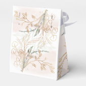 Gold Modern Eucalyptus Abstract Greenery Funky Bedankdoosjes (Achterkant)