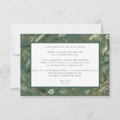 Gold Modern Eucalyptus Elegant Greenery Moss Foto Bedankkaart (Achterkant)