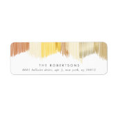 Gold Modern Fringe Return Address Labels (Voorkant)