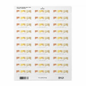 Gold Modern Fringe Return Address Labels (Full Sheet)