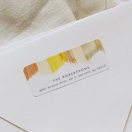 Gold Modern Fringe Return Address Labels
