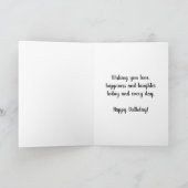 Gold Modern Happy 16th Birthday Niece Kaart (Binnen)