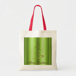 Gold Modern kerstboom Tote Bag
