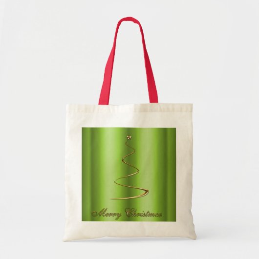 Gold Modern kerstboom Tote Bag (Voorkant)