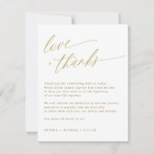 Gold Modern legant bruiloft - Bedankt voor je cred (Voorkant)