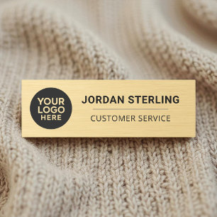 Gold Modern Logo Company Corporate Professional Naamplaatje