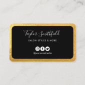 Gold Modern Loyalty Kaart Visitekaartje (Achterkant)