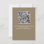 Gold Modern Minimalist Photo & QR Wedding RSVP Bedankkaart (Achterkant)