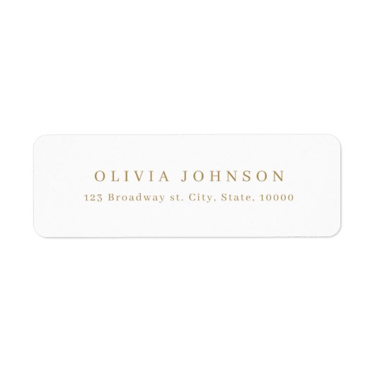 Gold modern, minimalistisch rendementslabel etiket (Voorkant)