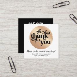 Gold Modern persoonlijke bestelbon - Hartelijk dan Vierkante Visitekaartje