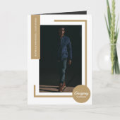 Gold Modern Photo Afstuderen Invitation (Voorkant)