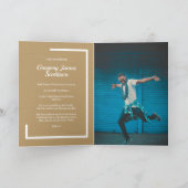 Gold Modern Photo Afstuderen Invitation (Binnen)