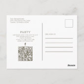 Gold Modern Photo Afstuderen Invitation Briefkaart (Achterkant)