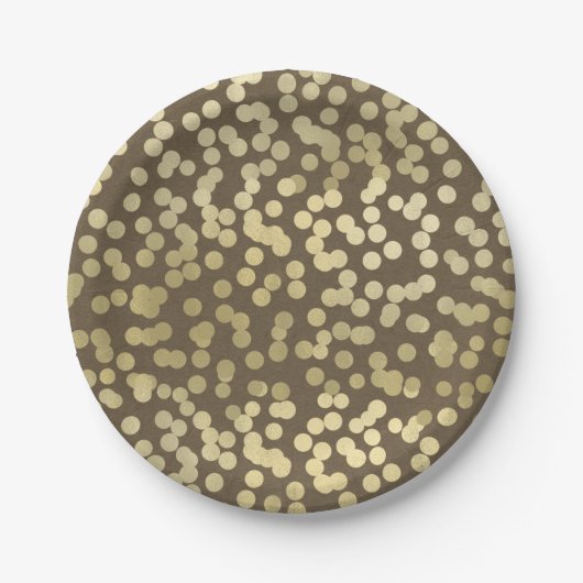 Gold Modern Rustic Kraft Chic Elegant Trendy Papieren Bordje (Voorkant)