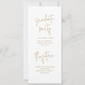 Gold Modern Script 3 Foto Afstuderen Aankondiging (Achterkant)