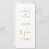 Gold Modern Script 3 Foto Afstuderen Aankondiging (Achterkant)