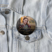 Gold Modern Script Foto Afstuderen Button (In situ)