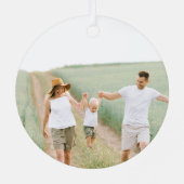 Gold Modern script Merry Kerstfeestdag Metalen Ornament (Achterkant)