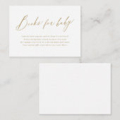 Gold modern script minimaliseert boeken informatiekaartje (Voorkant / Achterkant)