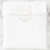 Gold Modern script Prettige feestdagen Gift Ronde Sticker (Tas)