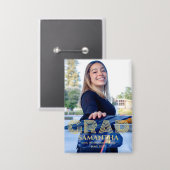 Gold Modern & Trendy Afstuderen aangekondigd Button (Voorkant / Achterkant)