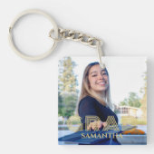 Gold Modern & Trendy Afstuderen aangekondigd Sleutelhanger (voorkant)