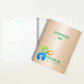 Gold Modern Trendy Cleaning Services logo Planner (Display)