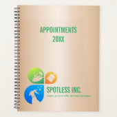 Gold Modern Trendy Cleaning Services logo Planner (Voorkant)