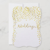 Gold Modern Typography Wedding Invitation Kaart (Achterkant)