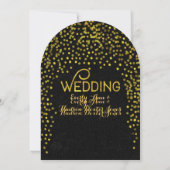 Gold  Modern Typography Wedding Invitation Kaart (Achterkant)