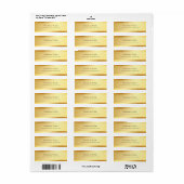 Gold Moderne, eenvoudige professionele Sjabloon Etiket (Full Sheet)
