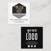 Gold Moderne, persoonlijke bestelling - Hartelijk  Vierkante Visitekaartje (Voorkant / Achterkant)