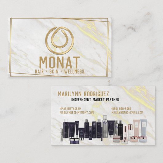 Gold Monat Visitekaartje (Voorkant / Achterkant)