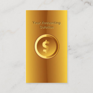 Gold Money Sign Accounting Solution Visitekaartje