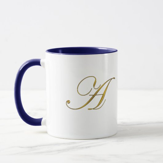 Gold Monogram A Koffiehandjes Mok (Links)