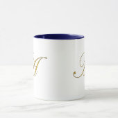 Gold Monogram A Koffiehandjes Mok (Midden)