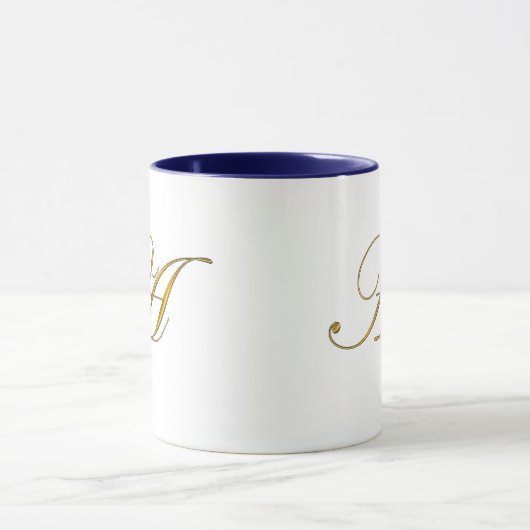 Gold Monogram A Koffiehandjes Mok (Midden)