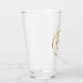 Gold Monogram B Glass Glas (Rechts)